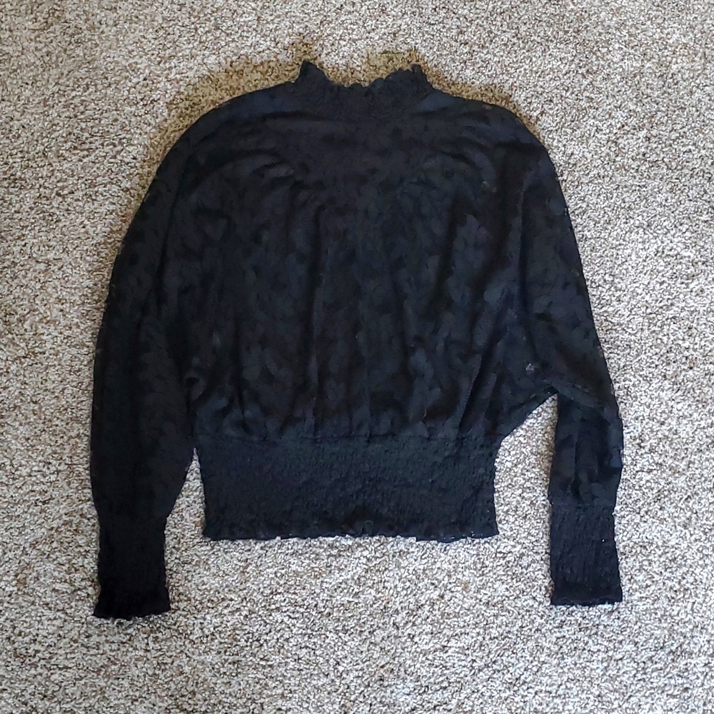 Black lace blouse, size S